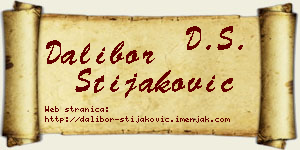 Dalibor Stijaković vizit kartica
